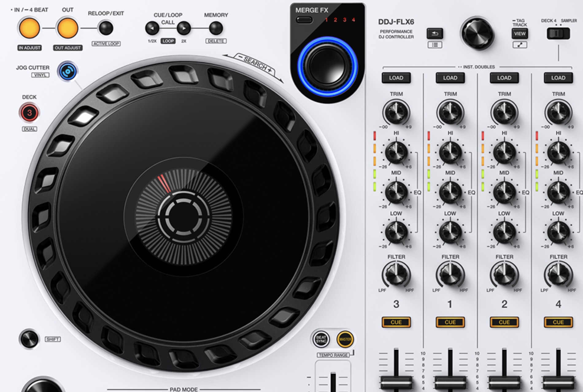 Pioneer DDJ-FLX6-W, controlador edición limitada en blanco | Hispasonic