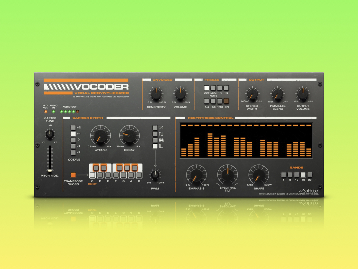 Softube lanza Vocoder, un vocoder de 20 bandas y 6 voces de polifonía ...