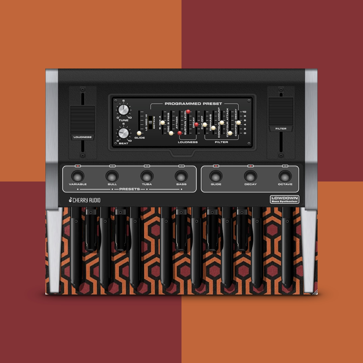 Cherry Audio Lowdown, un sinte virtual de bajos que emula el Moog