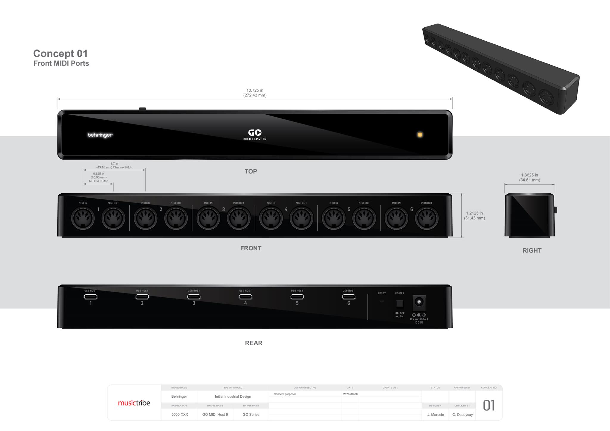 Behringer Go MIDI Host, dos prototipos de interfaces MIDI a USB-C de 1 ...