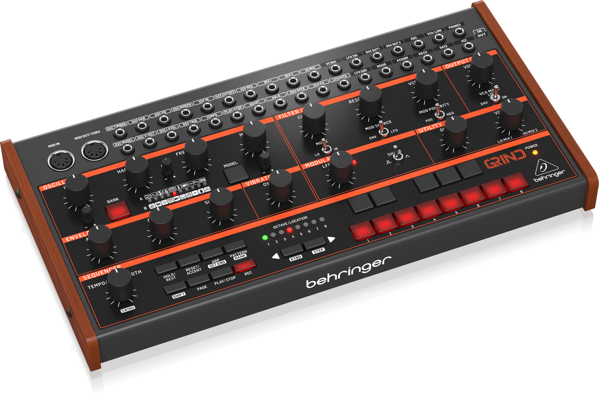 Behringer Grind, un 'brains' autónomo en un sinte analógico semimodular ...