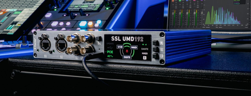 SSL UMD192: 192 canales USB, MADI y Dante en mínimo espacio