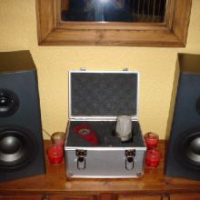 monitores alesis y shure ksm27