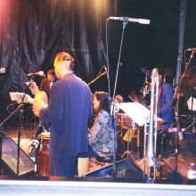 Orquesta acompañande de Celia Cruz