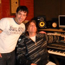Con Juaniblus en su estudio - Dic 2009