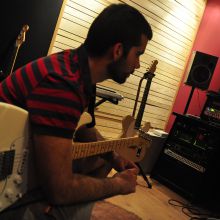 Grabando guitarras