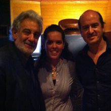 Garlu con Plácido Domingo y Rafa Sardina