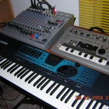 Workstation, mesa y caja de ritmos