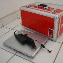 Estudio portatil listo para subirse al avion