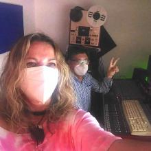 Grabando con Sammy Aguirre
