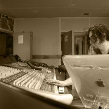 Grabando.