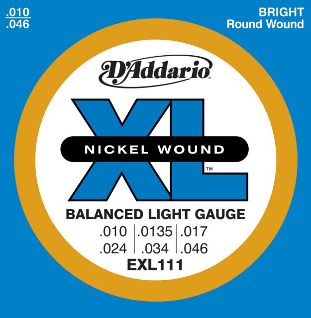 D'Addario EXL111 Balanced Regular Light 10-46