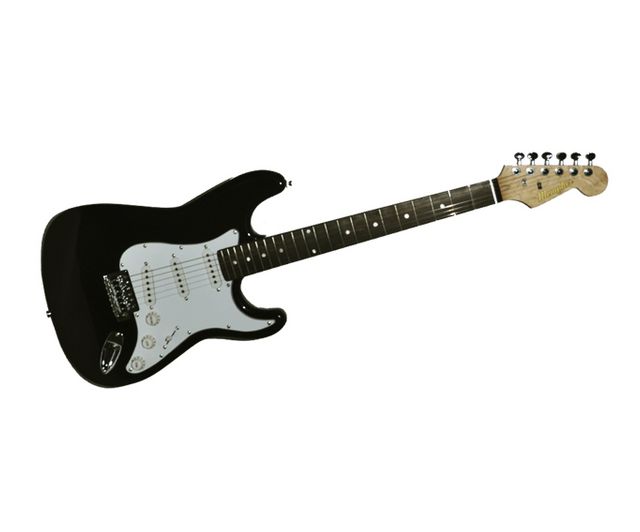 MEMPHIS Guitarra eléctrica Strato negra