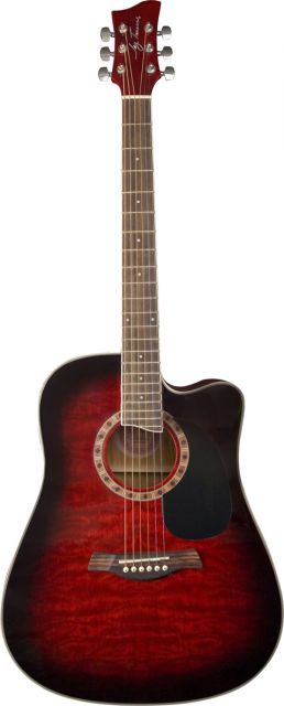 Jay Turser JTA-454QCET Red Sunburst