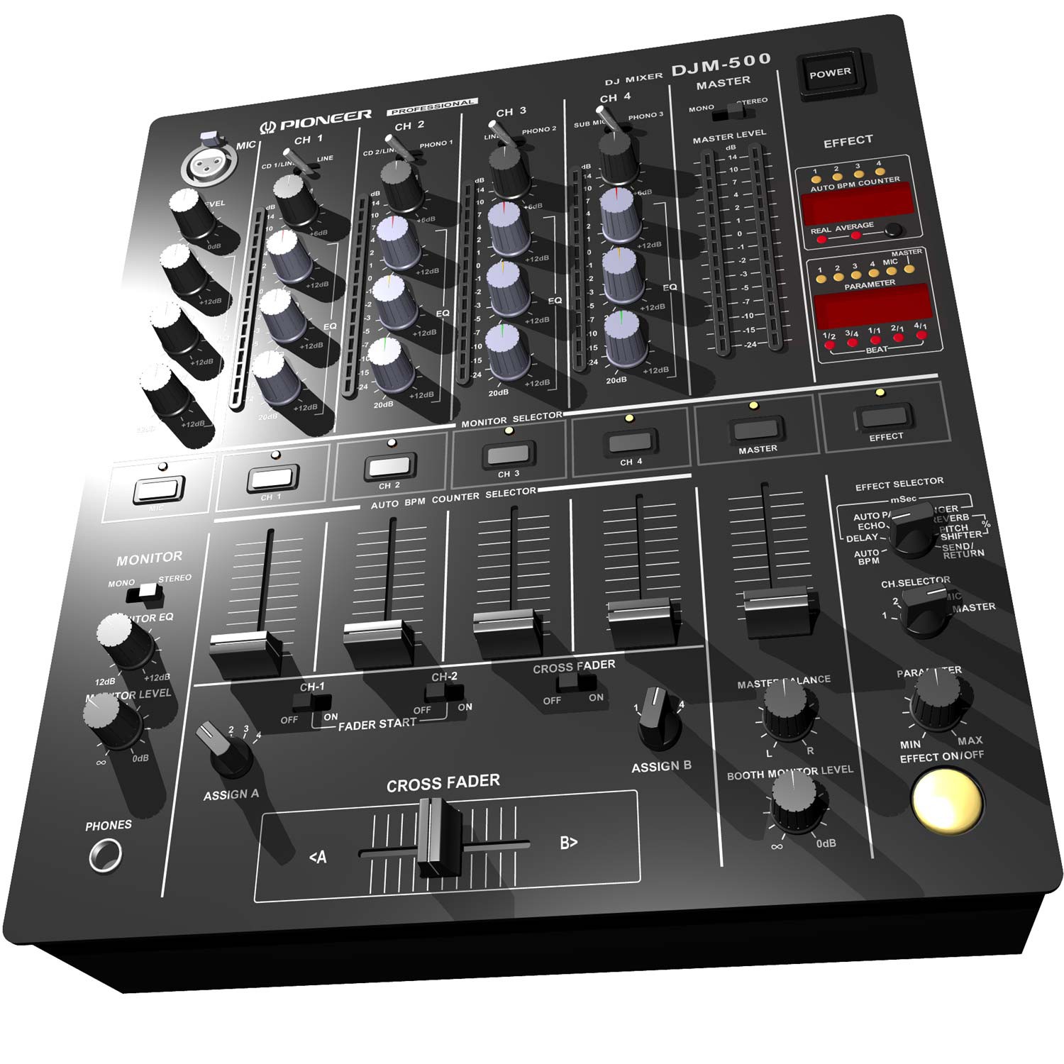 1009 Pioneer DJM-500 DJミキサー パイオニア-